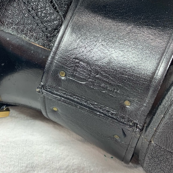 CHRISTIAN DIOR Black Leather Women's Booties - Picture 11 of 14